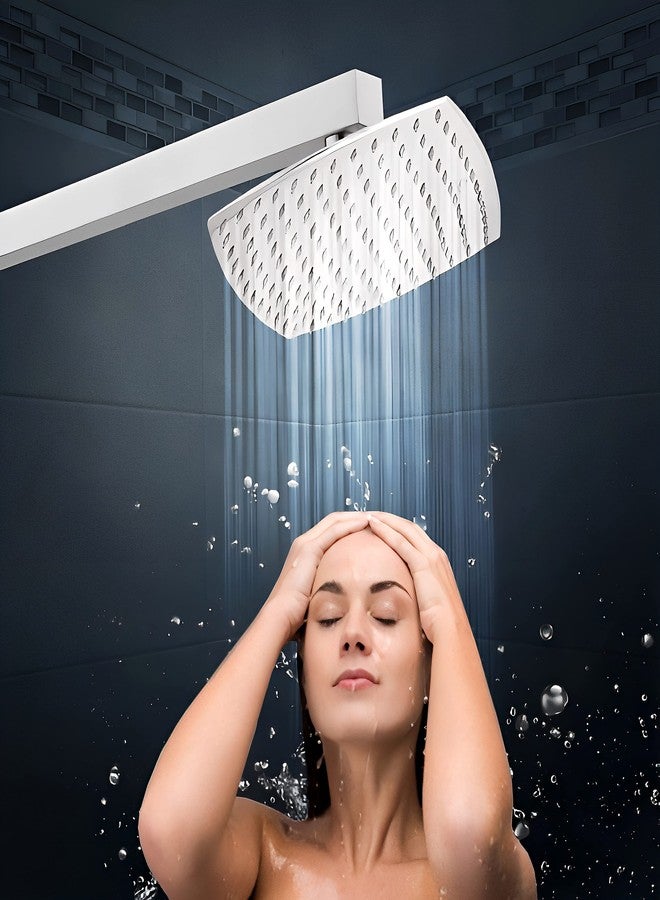 CARNIVAL 6x6 Curve 304 Stainless Steel Overhead Shower Without Arm | Square Shower Head For Bathroom, Adjustable angles, Anti Clogging Nozzles, Chrome Finish (6x6) - Image 3